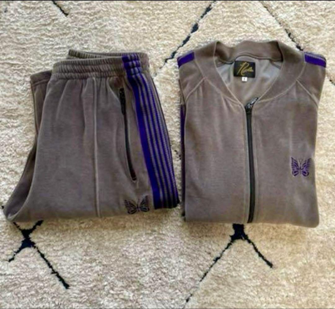 19ss Needles - velour グレー セットアップ