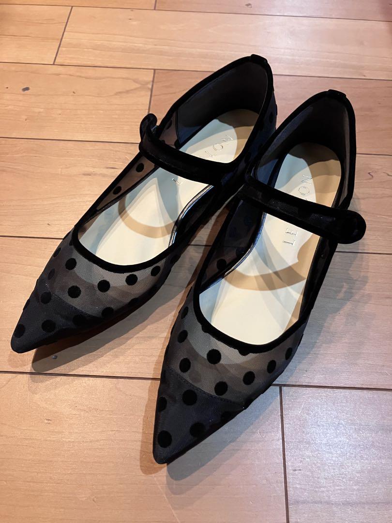 LE TALON  ポインテッドストラップチュールフラット