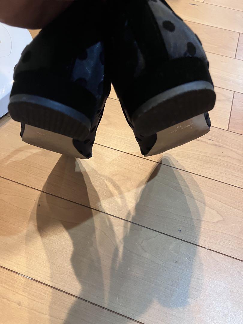 LE TALON  ポインテッドストラップチュールフラット