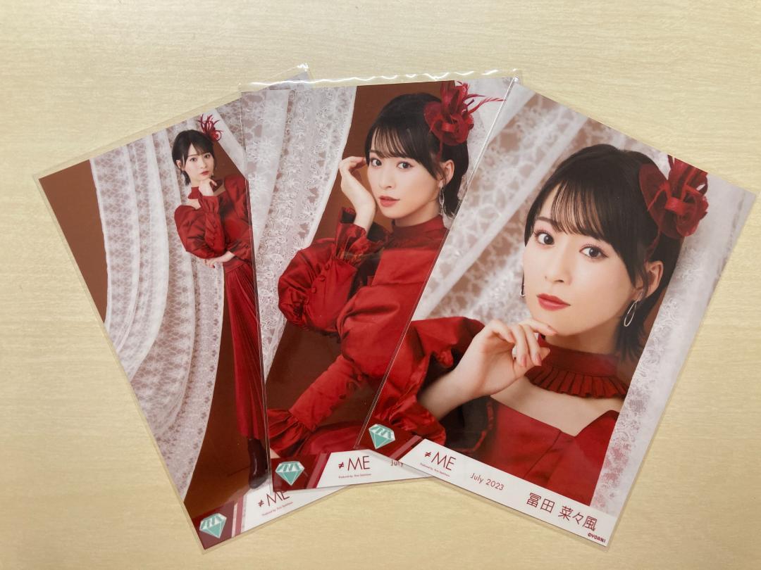 ≠ME 冨田菜々風 4周年衣装② ピオニーズ ヨリ 直筆 生写真