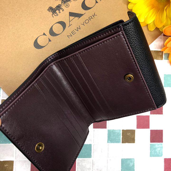 人気大得価 COACH 黒 タビー 新作 新品 FAxXT-m67674825413 コーチ 二つ折り財布 ブラック セール即納