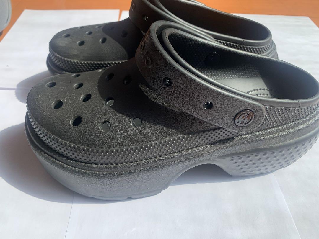 Crocs クロッグサンダル 黒　厚底