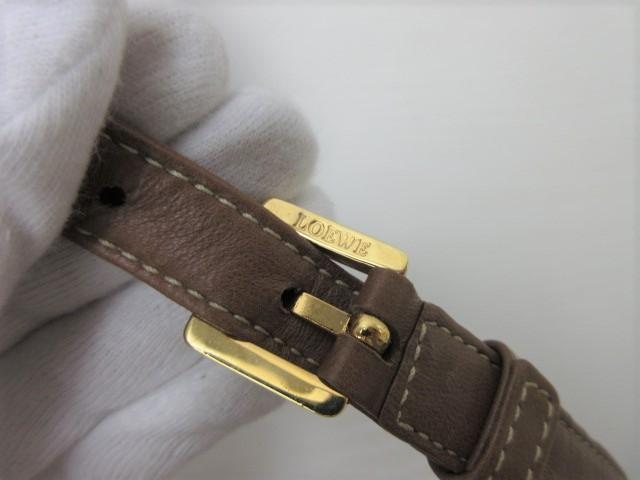超激安通販 極美品 ショルダーバッグ レザー 茶 9tCAm-m67678318307 LOEWE ロエベ アナグラム 得価限定SALE