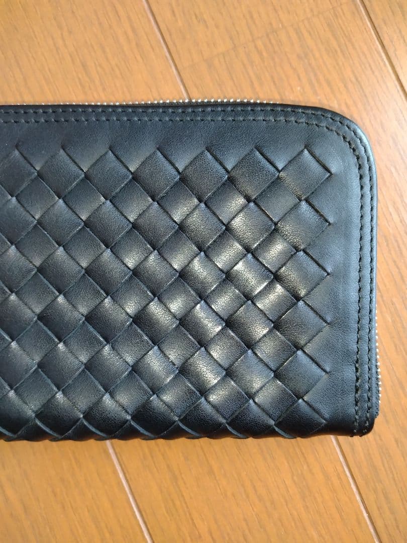 パイロットリバー レッドムーン 黒いレザー編み込み長財布 パイロットリバー レッドムーン 黒いレザー編み込み長財布