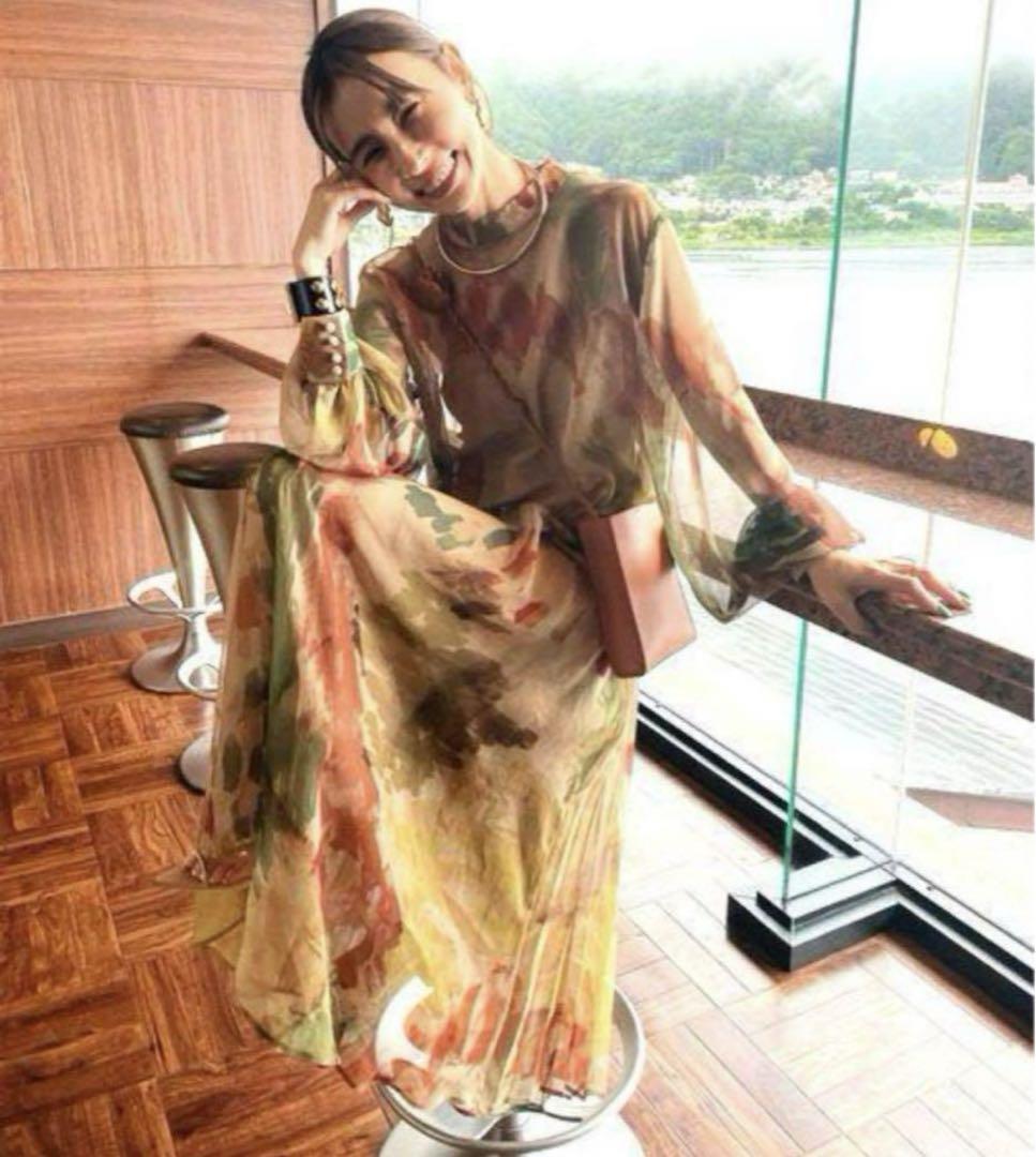 ワンピース Ameri VINTAGE UND WILLOW PAINT DRESS