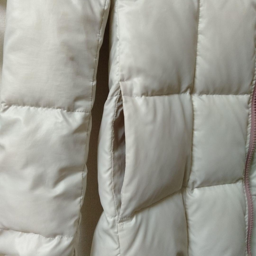 BURBERRY白ダウンジャケット フード付き（36）ダウン90%フェザー10% BURBERRY白ダウンジャケット フード付き（36）ダウン90%フェザー