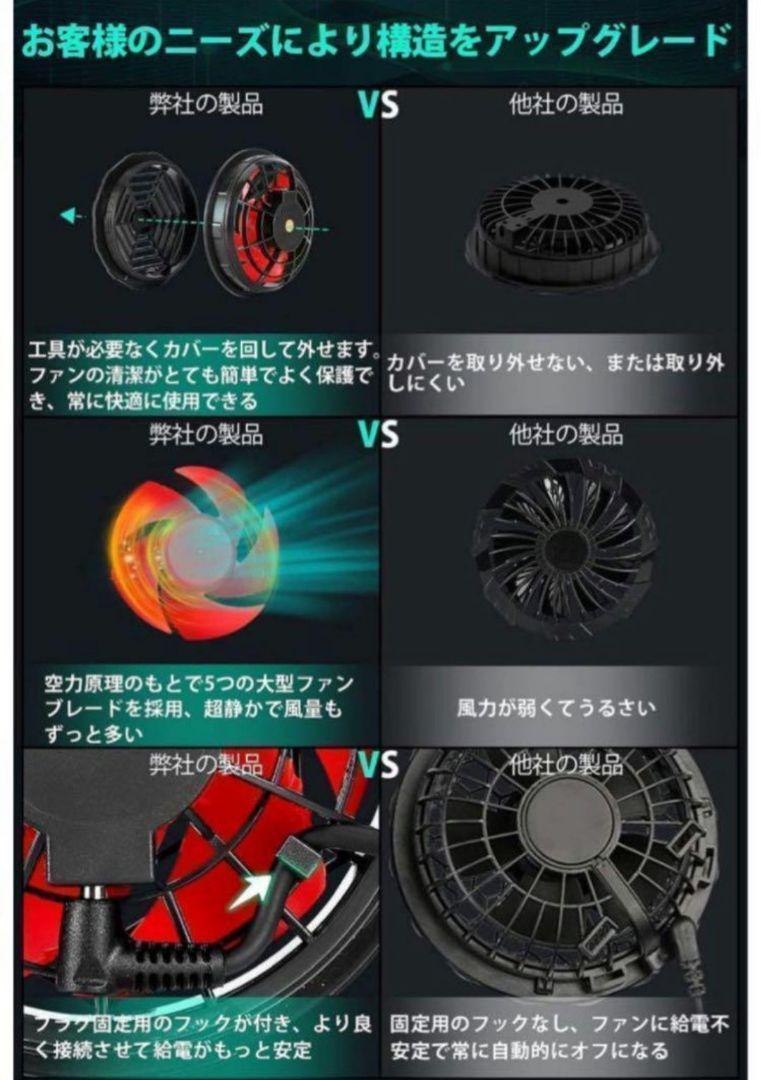 Kogeegoo 空調服専用ファン バッテリー 23V 26000mAh