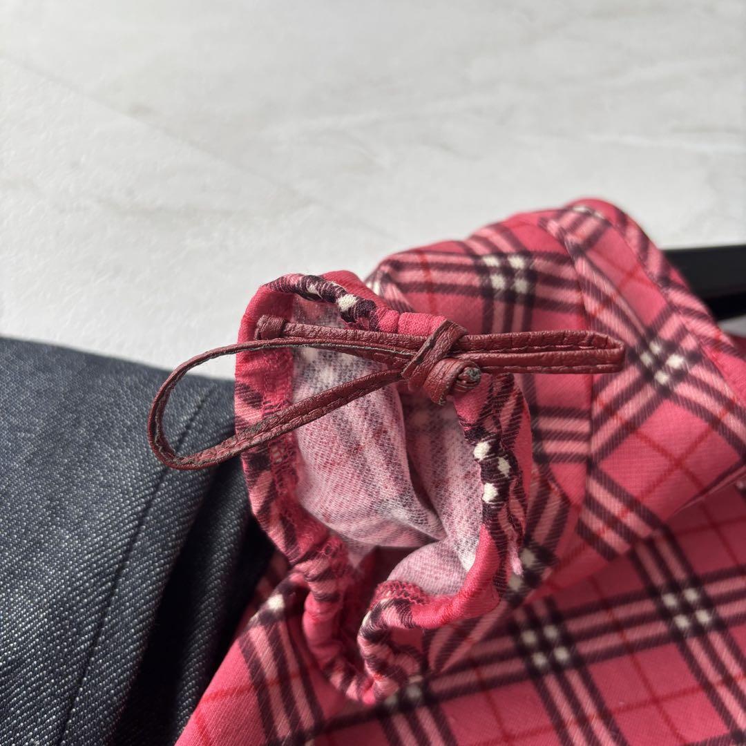 美品★BURBERRY ブルーレーベル ノバチェック カットソー y2k ピンク バーバリーブルーレーベル ピンク y2k 半袖カットソー ノバ