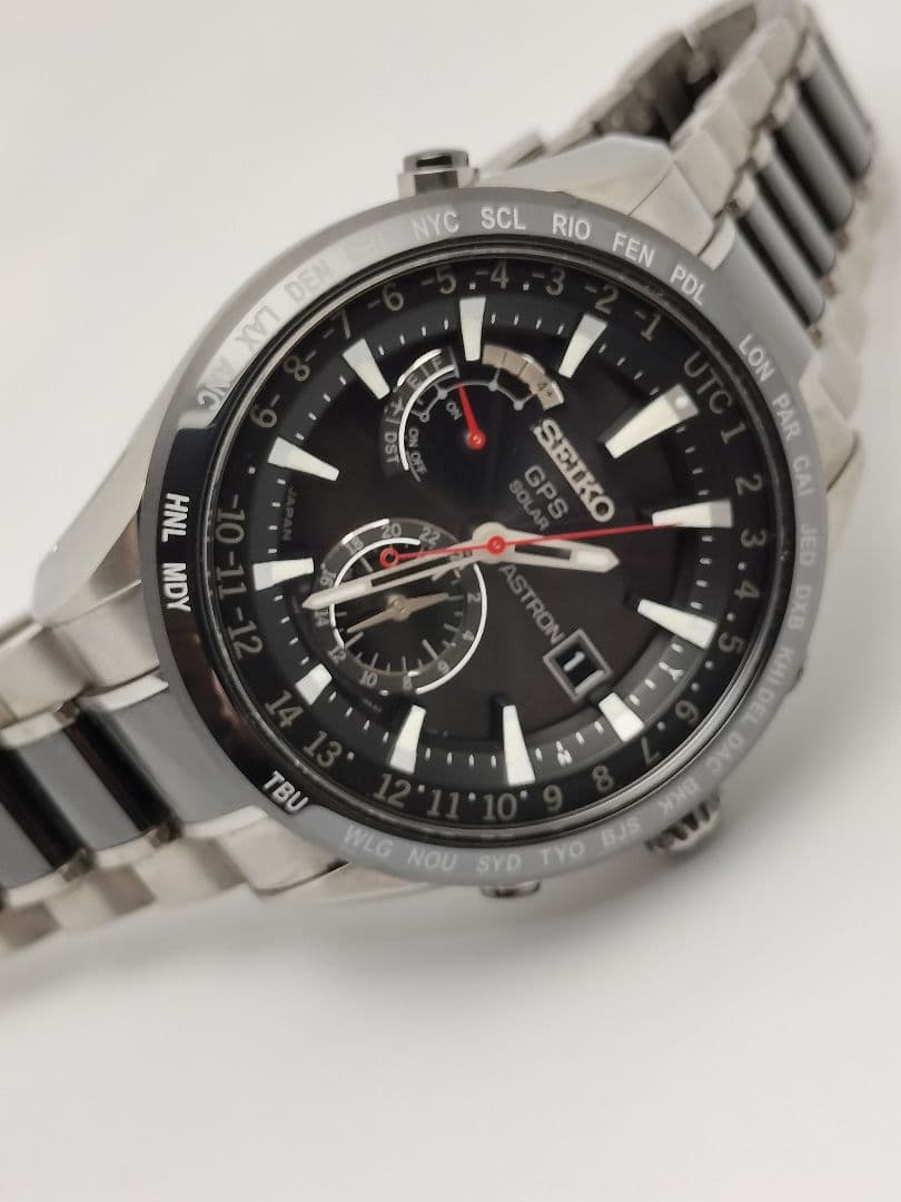 セイコー　アストロン　GPSソーラー　チタニウム　ワールドタイム　SBXA015