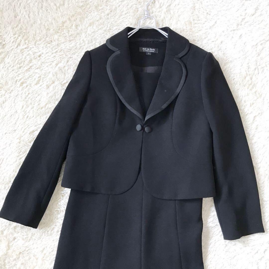 得価最安値 Soir de Paris ジャケットワンピースセット11号ブラックフォーマル 7x3OP-m67694810585 格安安い