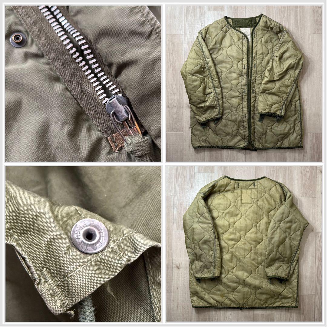 米軍実物 60s アルミジップ S M65 フィッシュテールパーカーフルセット