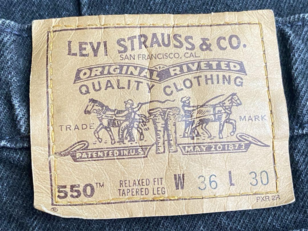 LEVI’Sリーバイス 550 USA製 ブラックデニム オレンジタブ 90s