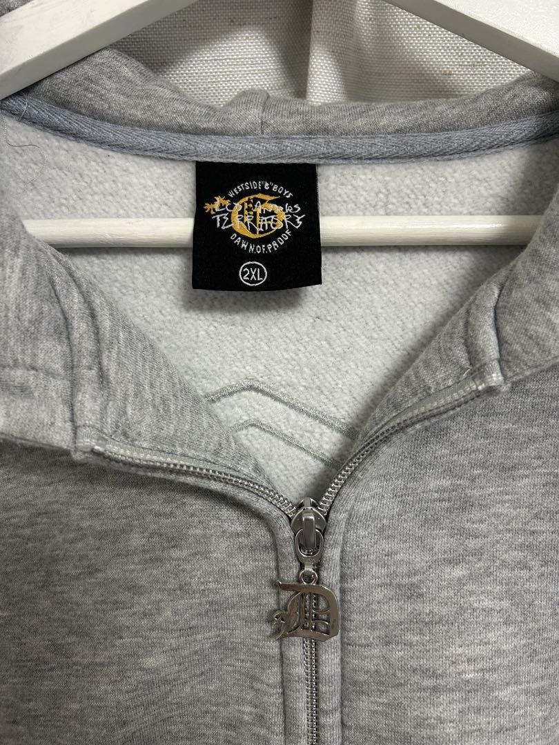 WESTSIDE”B”BOY グレー 2XL フルジップパーカー