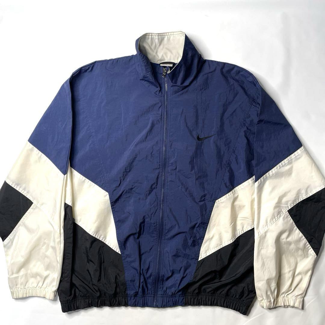 90s NIKE ナイキ ナイロン 両面刺繍 ジャケット XL