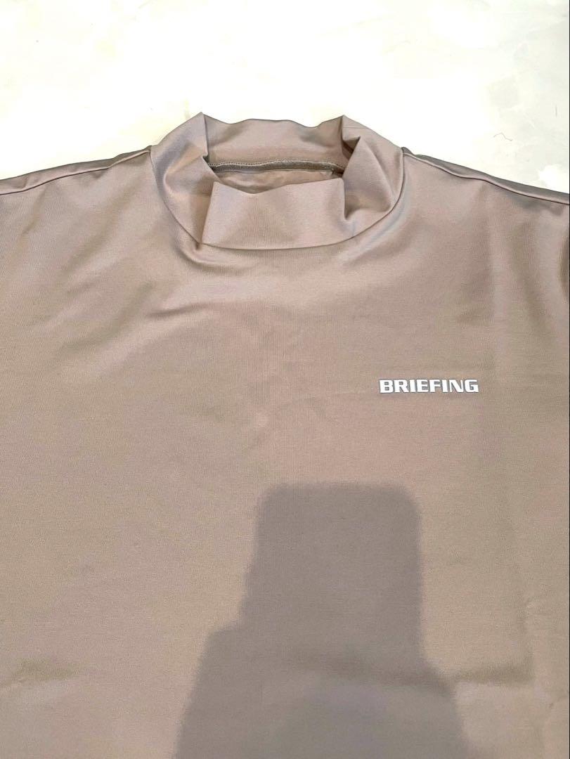 美品　ブリーフィング　briefing 半袖　モックネックシャツ　L 美品 ブリーフィング briefing 半袖 モックネックシャツ L