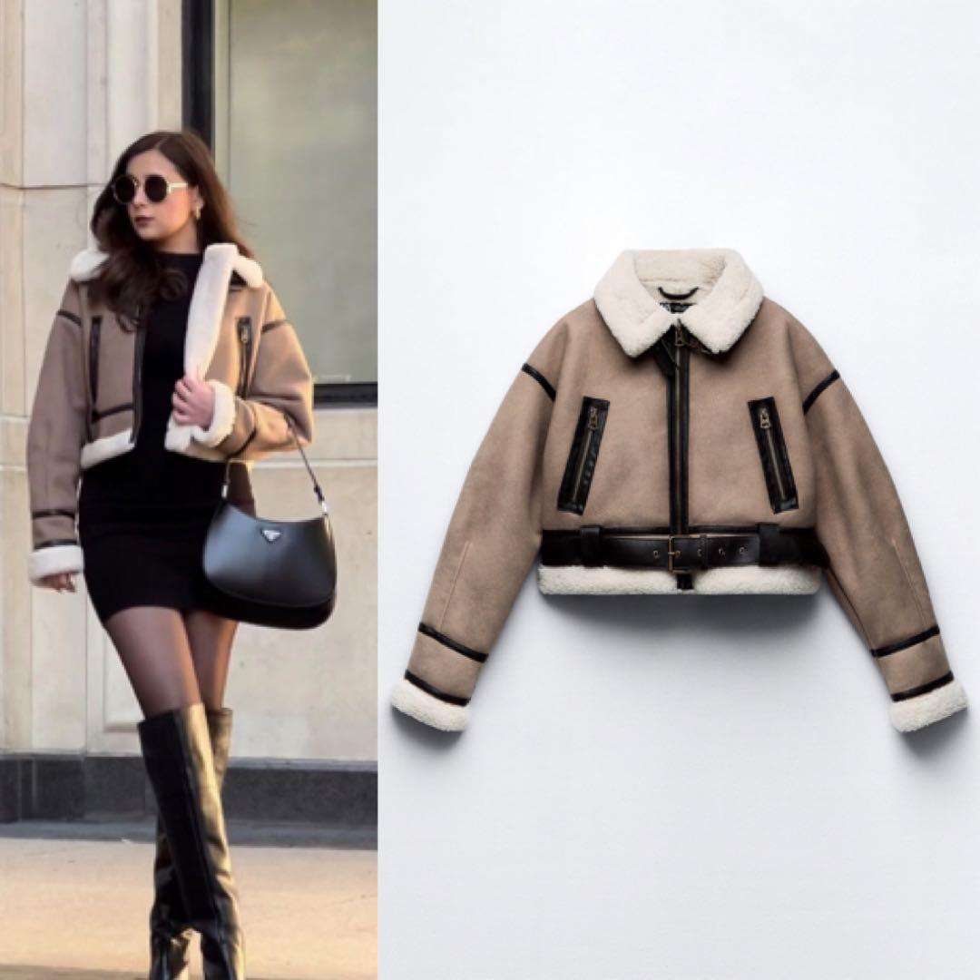 ZARA 新品 完売品 ダブルフェイス ショートジャケット