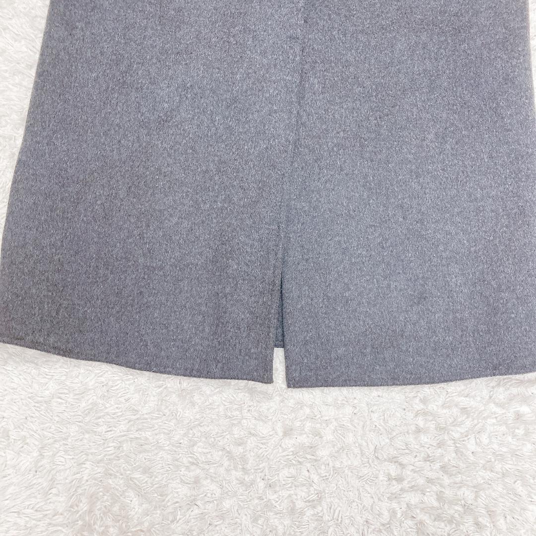 《 UNIQLO ユニクロ 》ロングコート ベルトあり M グレー レディース