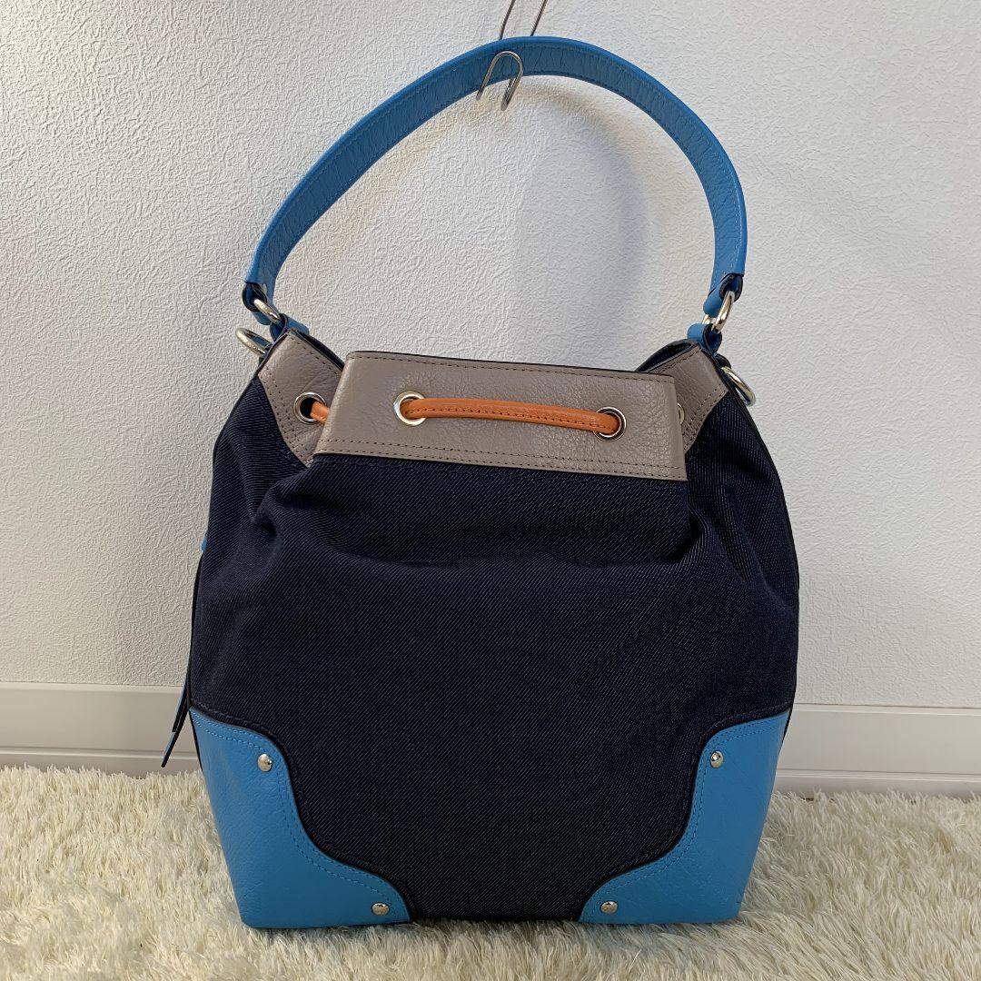 人気新品 美品 ショルダーバッグ 巾着 インディゴ PGAbo-m67706305100 コーチ デニム 2WAY 在庫あ人気