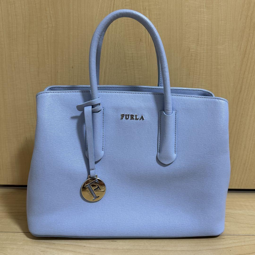 新品 通販ファッション - FURLA 水色 ショルダーバッグ
