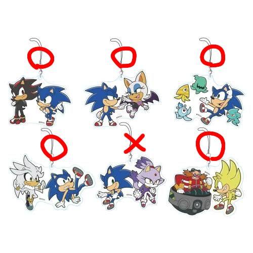 ソニック・ザ・ヘッジホッグ　ちょこかわツインアクリルストラップ