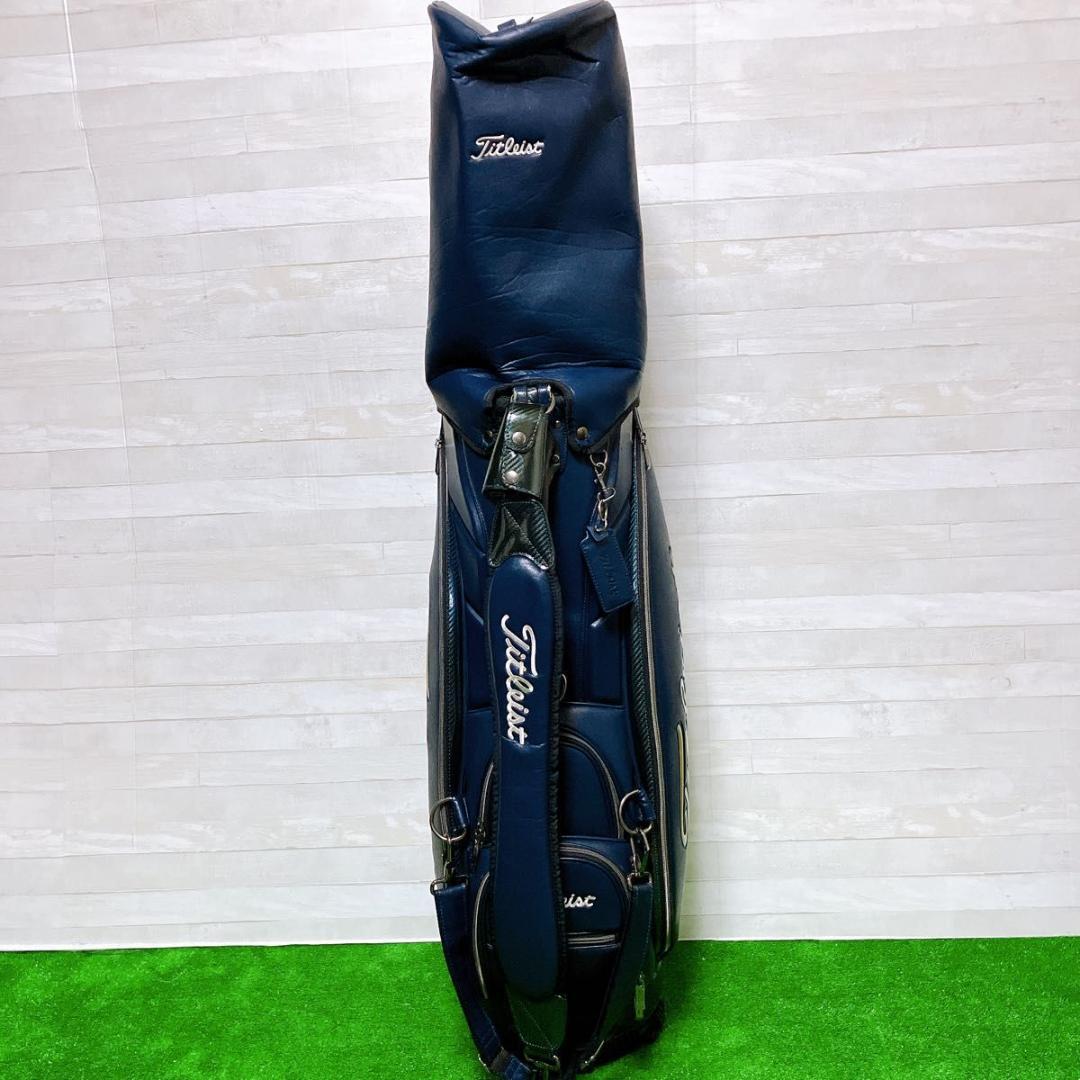 Titleist キャディバッグ ネイビー 9.5型 47インチ 3点式 8分割 Titleist キャディバッグ ネイビー 9.5型 47インチ 3点式 8分割