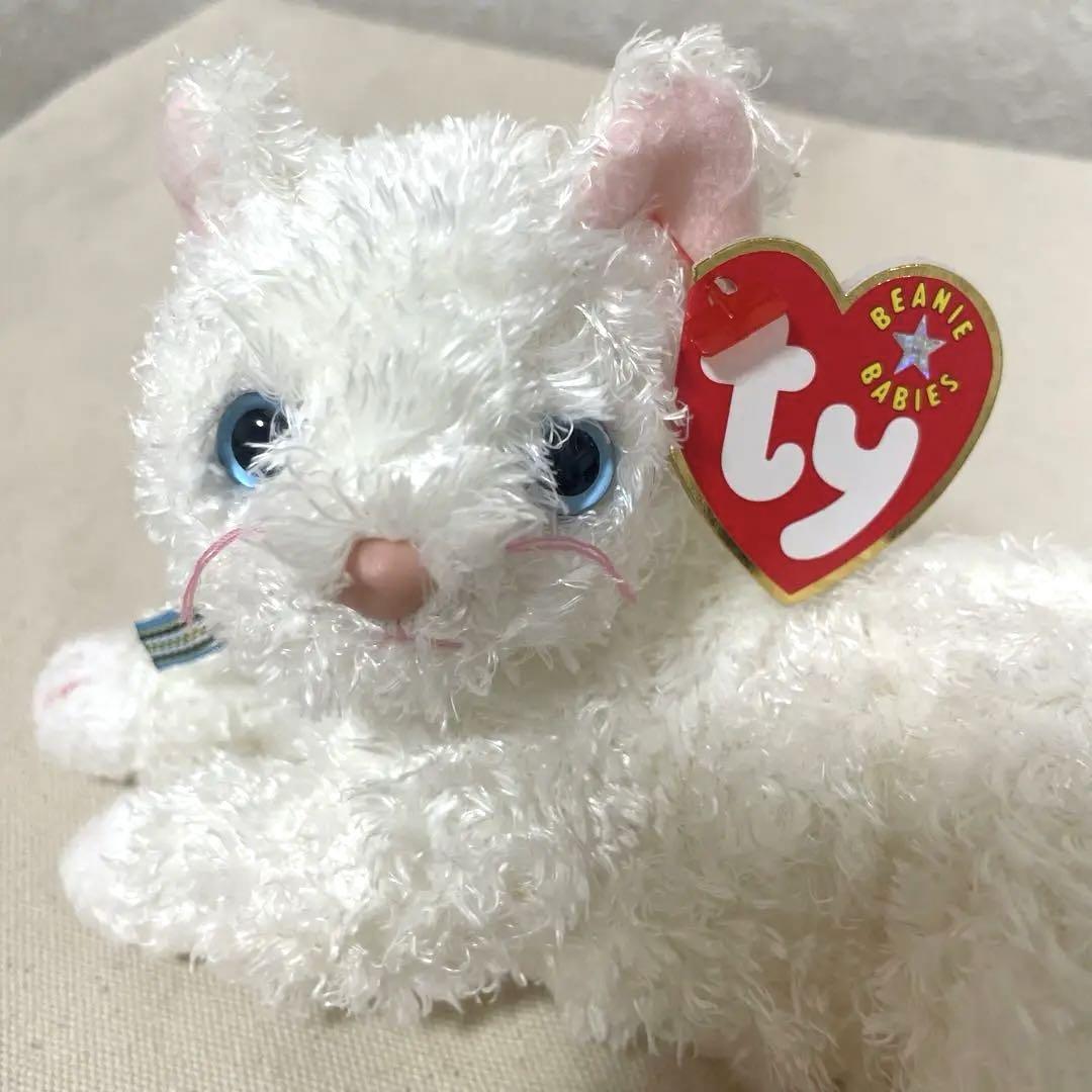 ty Beanie Babies ぬいぐるみ 白猫 バディーズ ぬいぐるみ