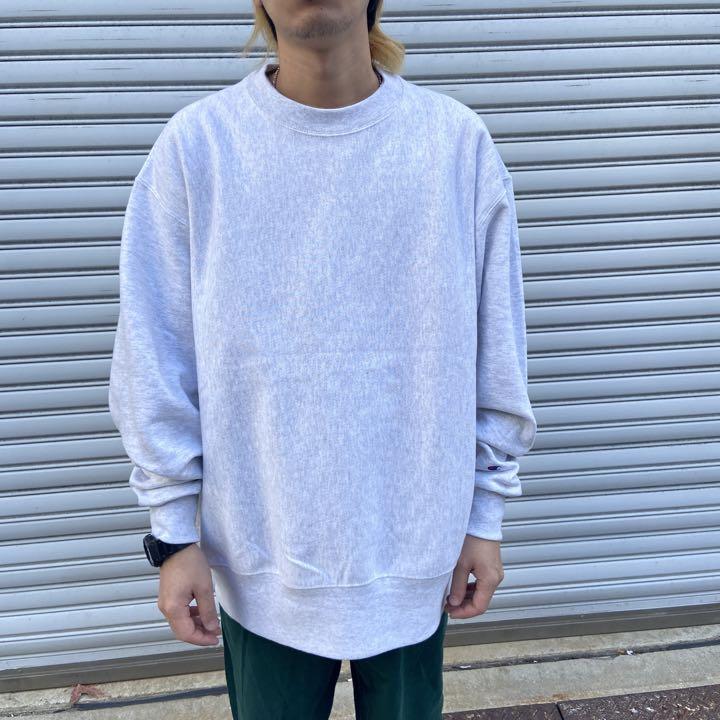 ☆Champion☆リバースウィーブ☆目なしスウェット☆復刻☆青単色タグ 