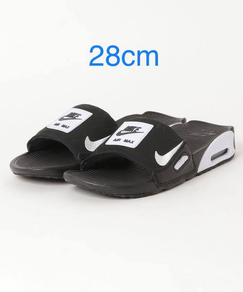 NIKE AIR MAX 90 SLIDE BLACK WHITE 28cm