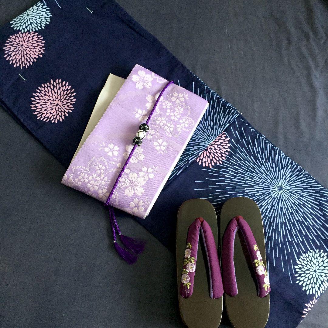 アイイロ 桜華に花火 百花繚乱☆新品 高級生地 大人浴衣 浴衣セット 3