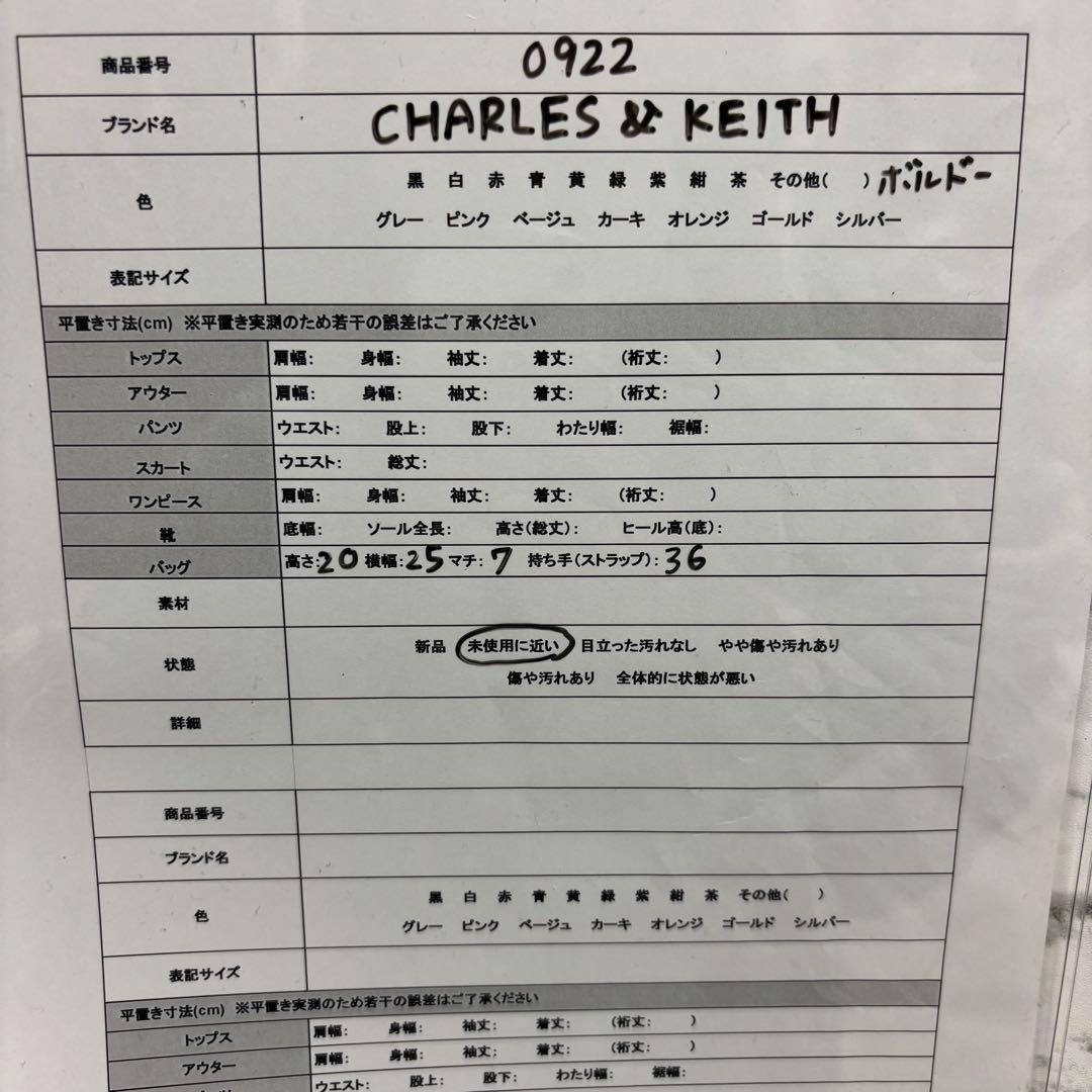 CHARLES&KEITHチャールズアンドキース ハンドバッグ ツーウェイ