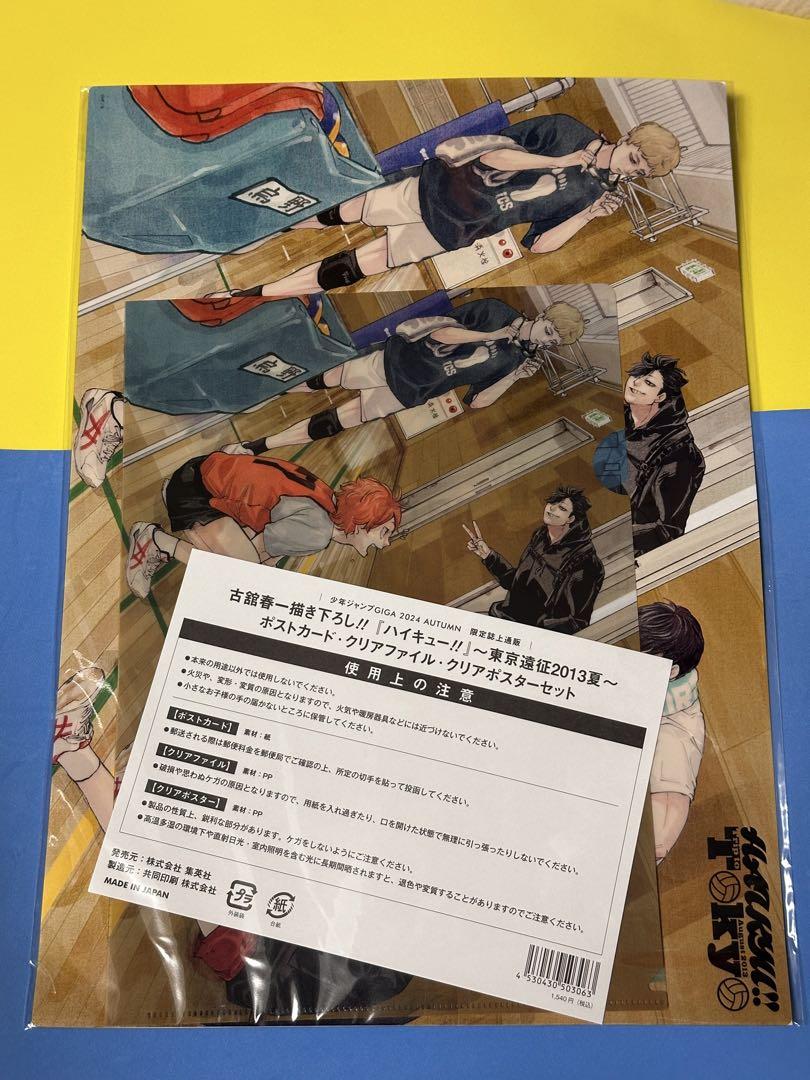 ハイキュー 東京遠征2013 クリアファイル クリアポスター 2点