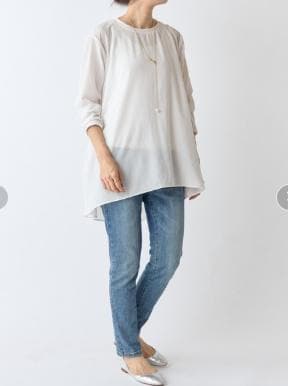 新品　BEARDSLEY　後ろドレープTブラウス