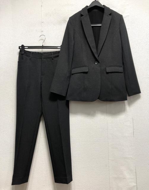 新品☆11号Mグレー系♪洗えるパンツスーツ♪お仕事・通勤☆a306