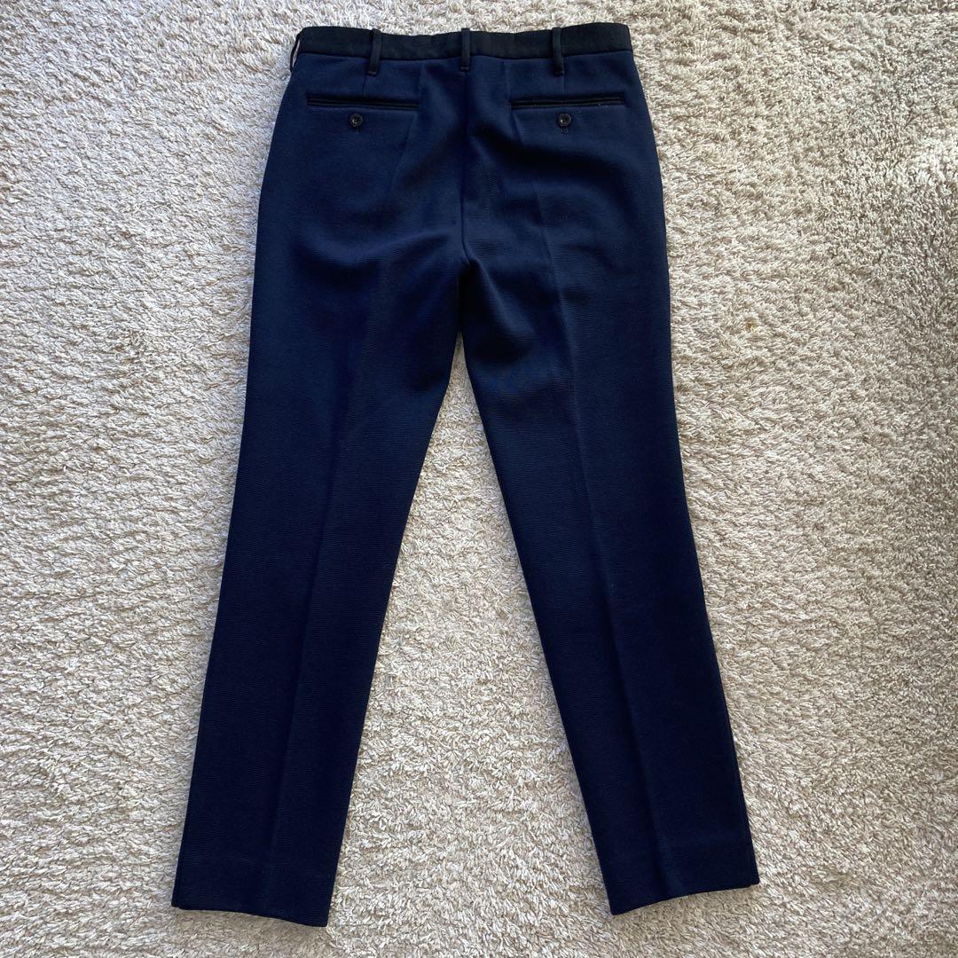 Sacai サカイ NAVY wool no tuck slacks スラックス パンツ