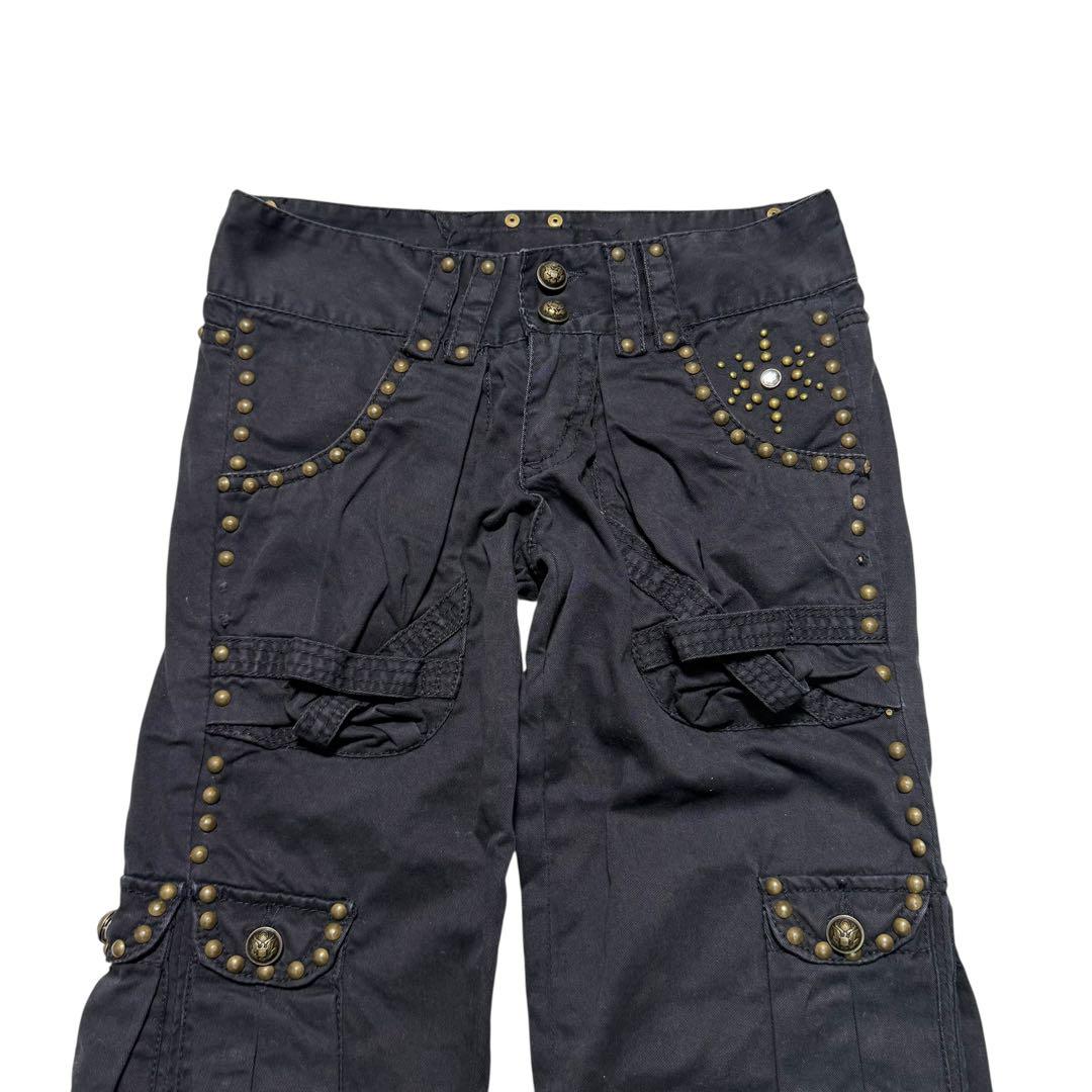 Y2k studs cargo pants フレアパンツ