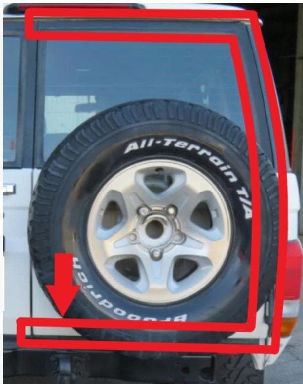 トヨタ ランドクルーザー 70系 バックドア ウェザーストリップ ガラスラン