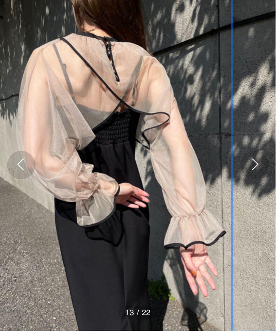 Ameri MANY WAY AIRY VEIL DRESS グリーン