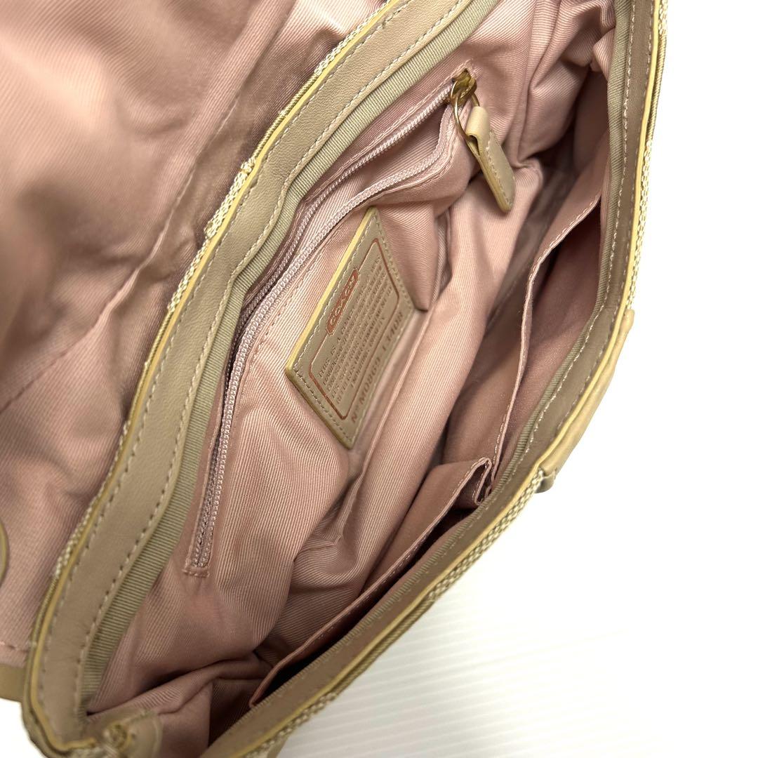 coach 13408 ハンドバッグ 肩かけショルダーバッグ ベージュ