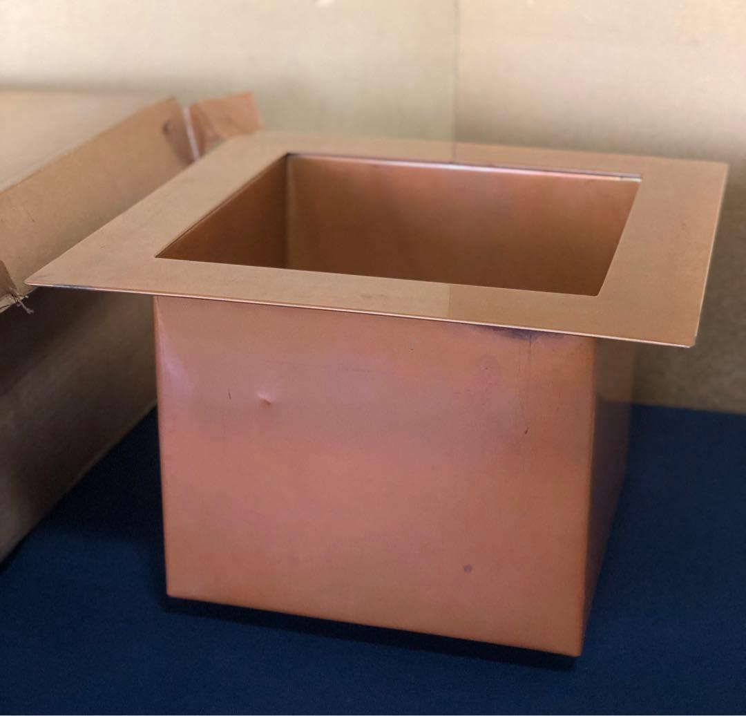 R 茶道具 銅製 炉壇 元箱 251020い4目立った傷や汚れなし
