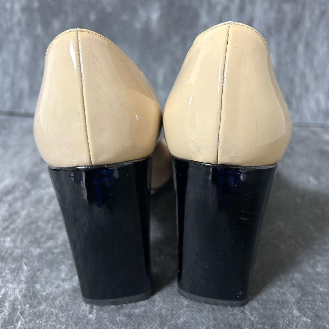 FENDI エナメルパンプス　ヒールパンプス　ピンクベージュ　35
