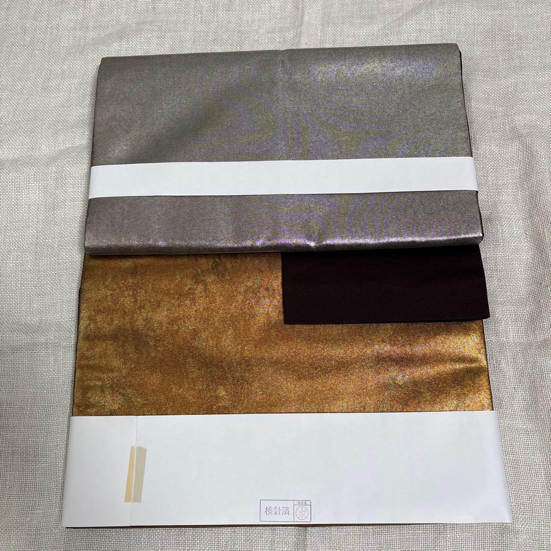 未使用 青銅箔帯 参勤交代柄 未使用 青銅箔帯 参勤交代柄