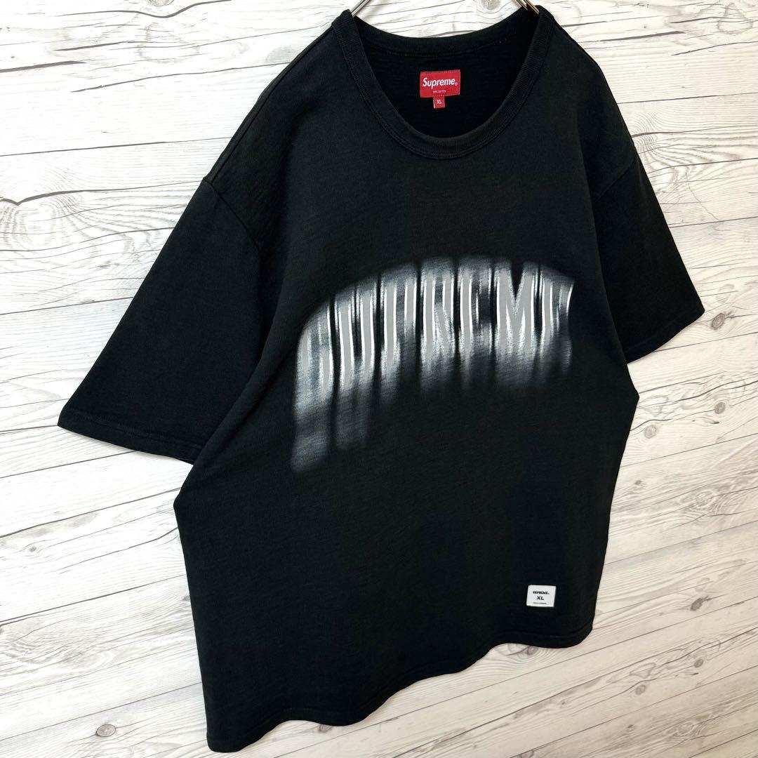 【入手困難‼︎ぼかしアーチロゴ‼︎神サイズXL】シュプリーム Tシャツ ブラック 黒 画像3