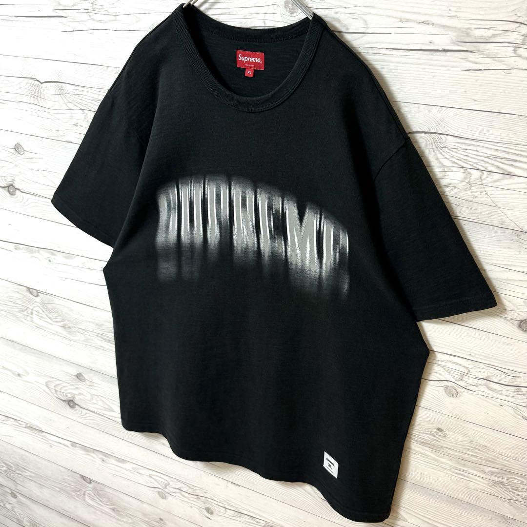 【入手困難‼︎ぼかしアーチロゴ‼︎神サイズXL】シュプリーム Tシャツ ブラック 黒 画像4