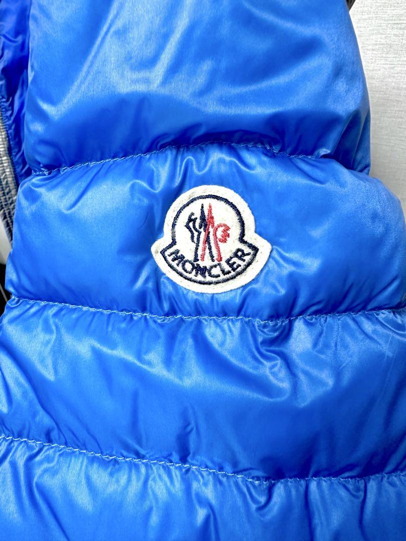 MONCLER ダウンジャケット 青/グレー フード付き