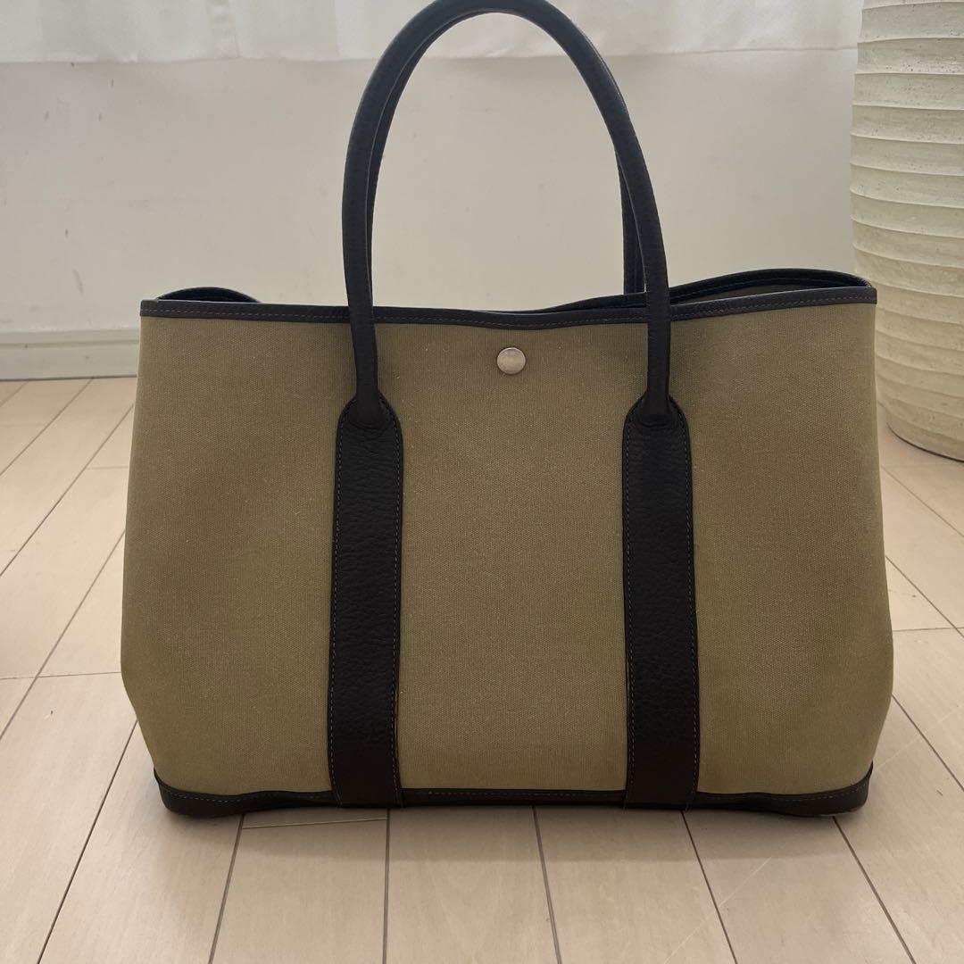 【エルメス】HERMES ガーデンパーティー　カーキ