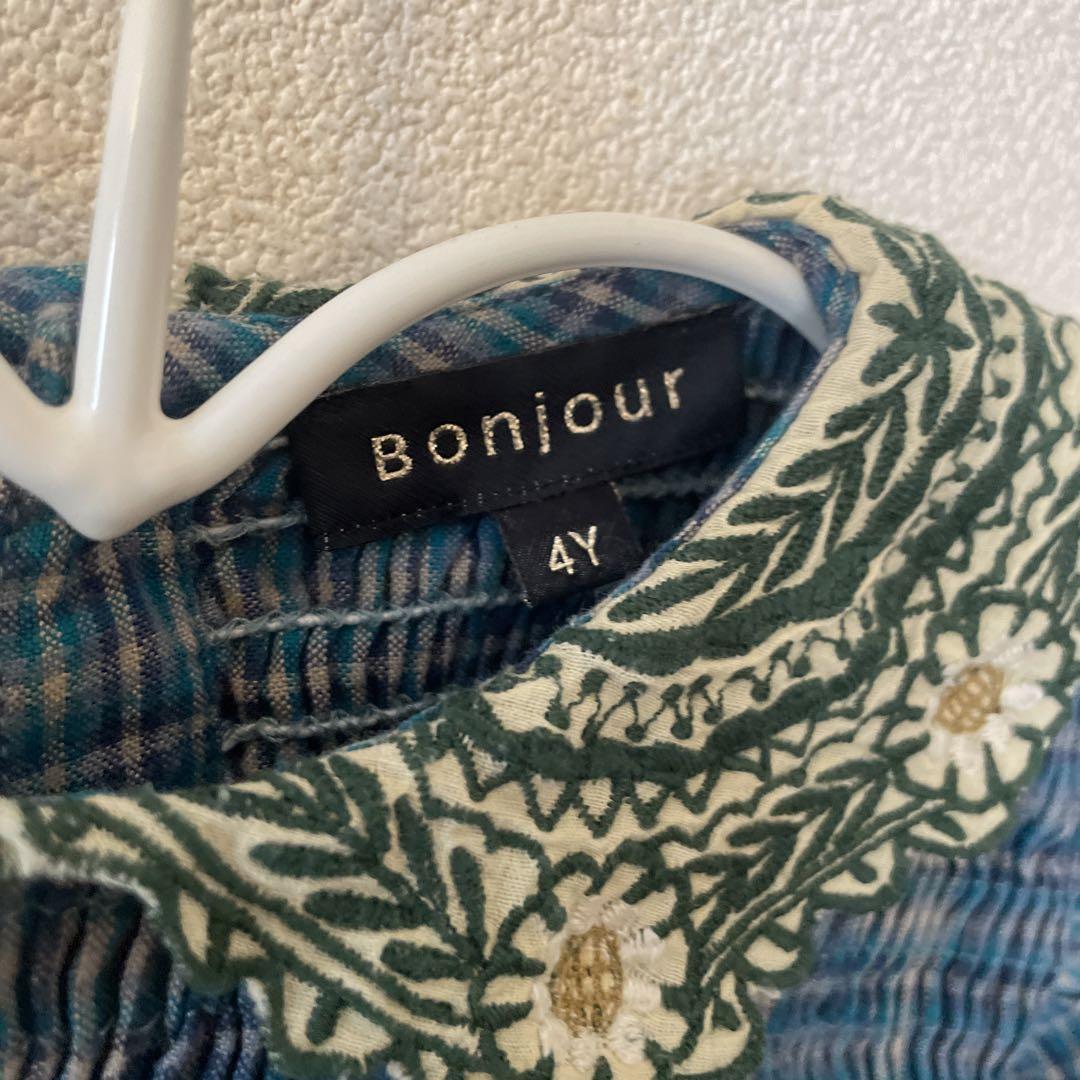 値下げbonjour diary チュニック ワンピース 4Y