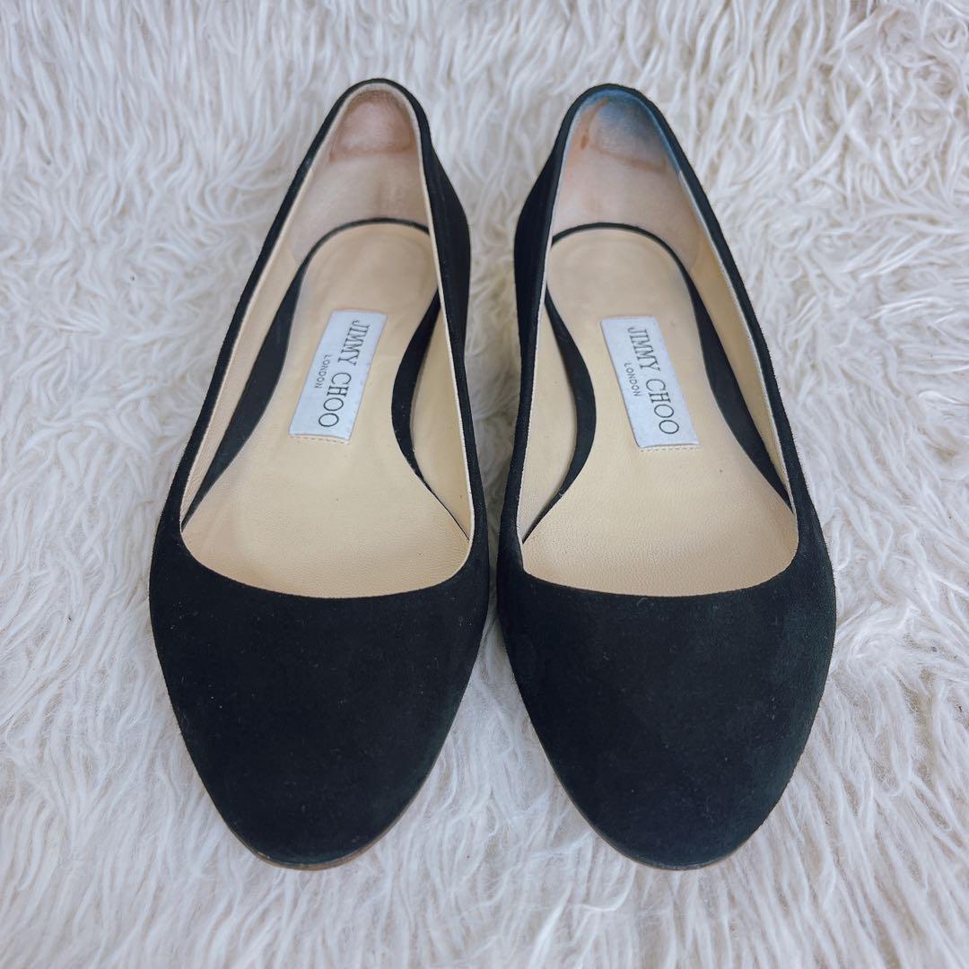 JIMMY CHOO ジミーチュウ パンプス フラット メタルソール ゴールド