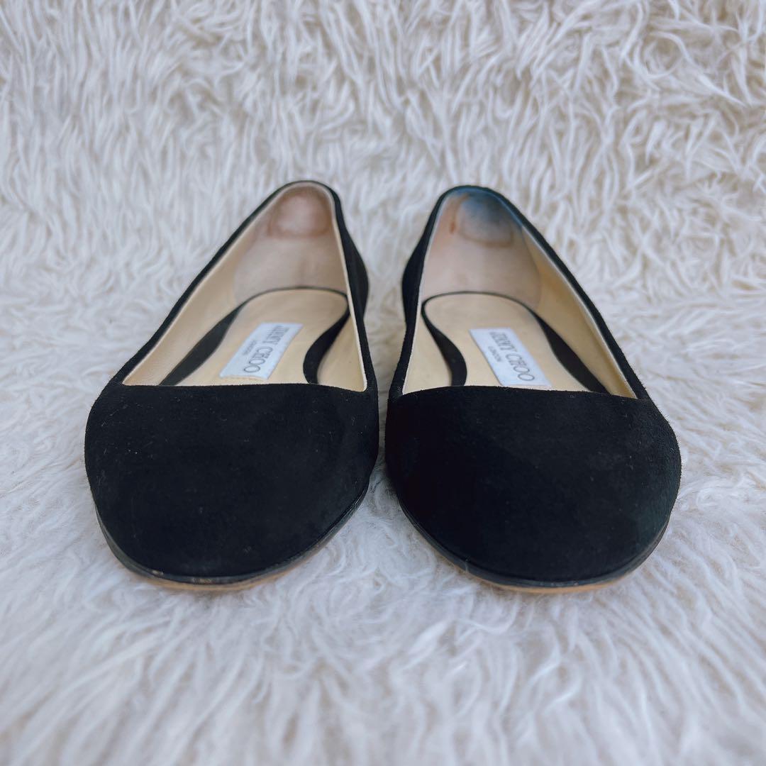 JIMMY CHOO ジミーチュウ パンプス フラット メタルソール ゴールド