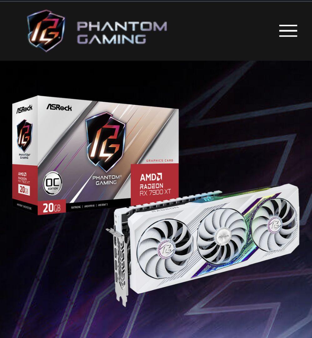 スマホ・タブレット・パソコン ASRock Radeon RX7900XT Phantom Gaming OC