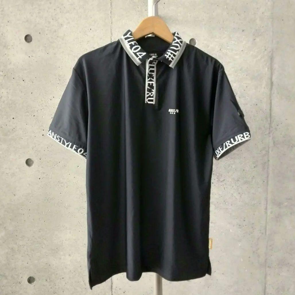 [サンプルSALE /D125 ] LUXE/R GOLF ポロシャツ BK